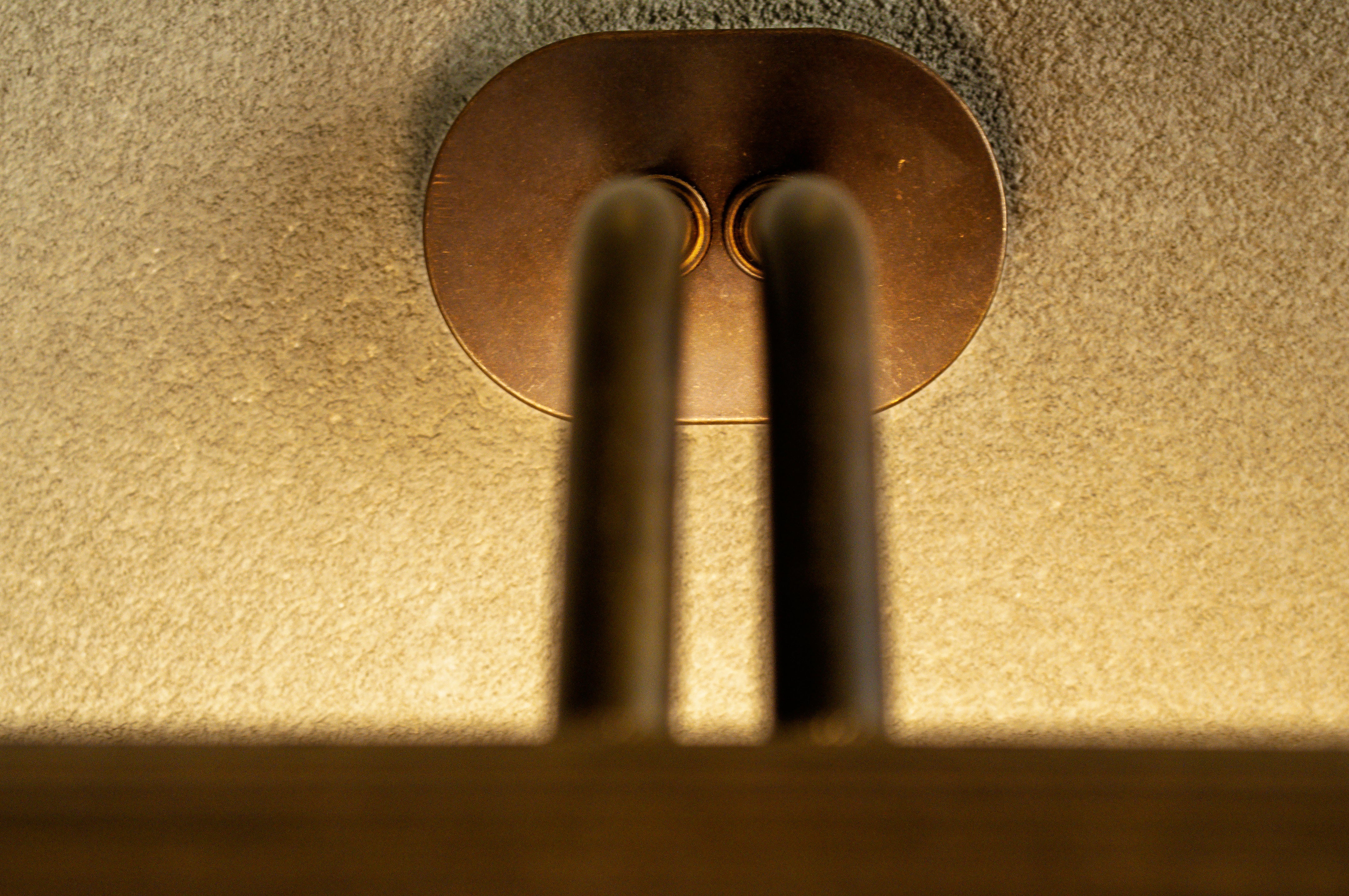 Handcrafted picture light by Transmitt. Aged brass. Mid-Century Inspired. Made in Australia.