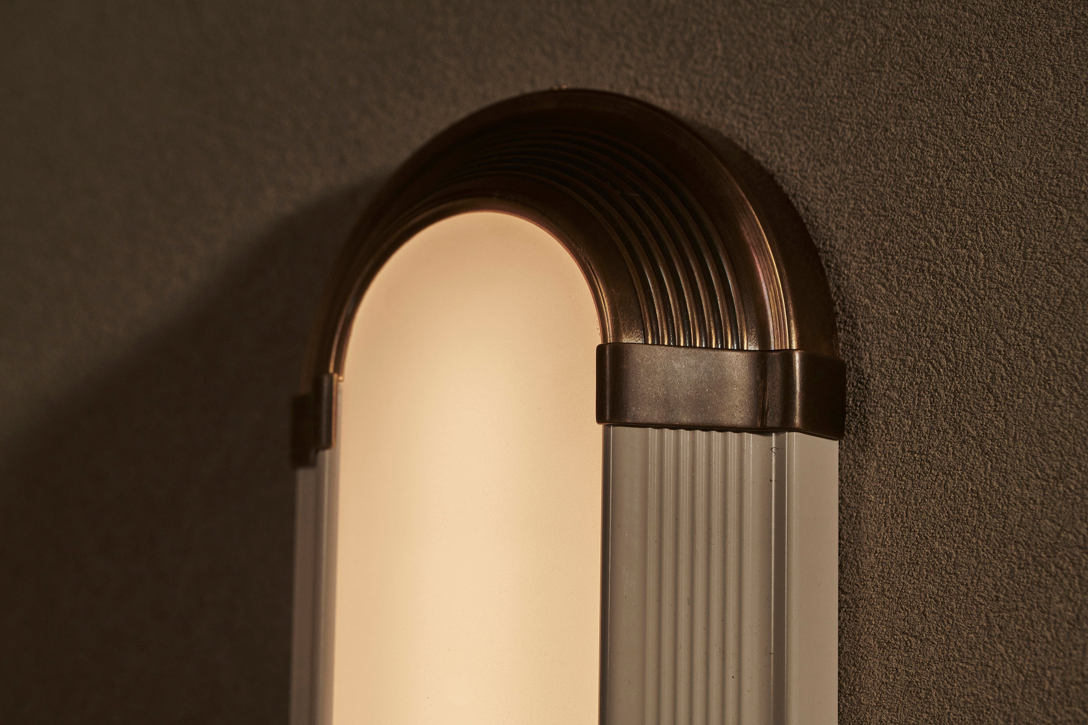 Handcrafted linear wall light by Transmitt. Mid-Century Inspired. Made in Australia.